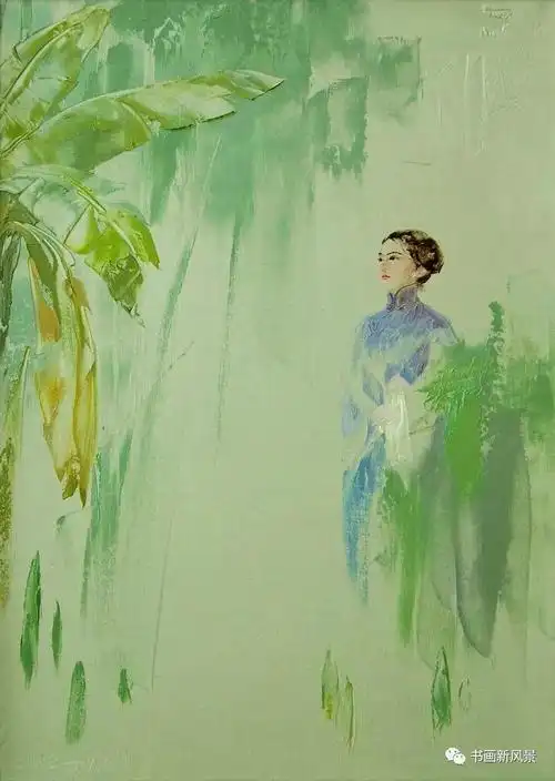 的一组油画,其独特的绘画语言风格,让这些作品洋溢着满满的中国风情