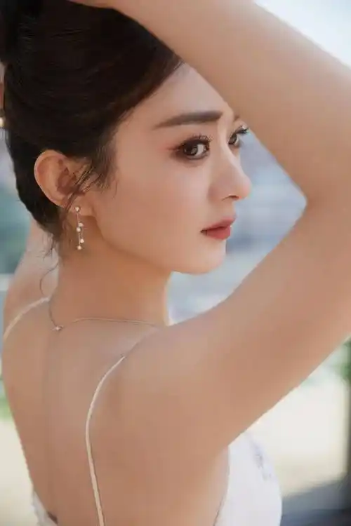 赵丽颖刺绣吊带裙造型:优雅唯美,倾国倾城