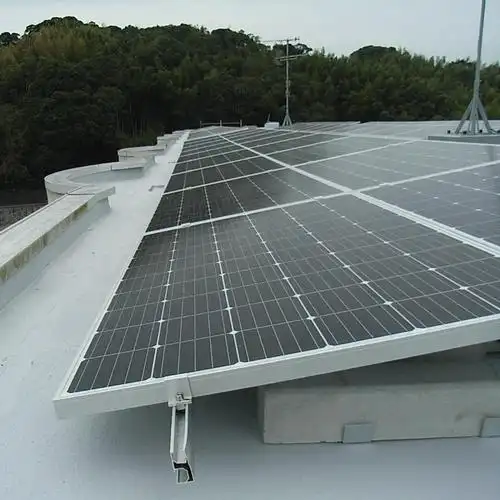 10kw 50kw太阳能光伏板平面混凝土屋顶压载安装结构系统