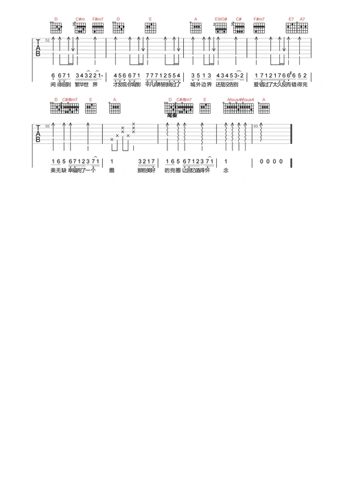 兜圈吉他谱-林宥嘉-c调原版弹唱谱-附pdf下载-简谱网