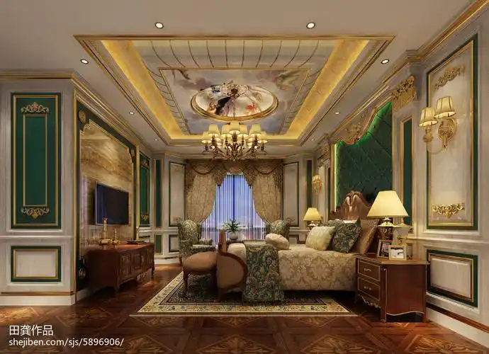 平米欧式别墅卧室装修图卧室欧式豪华卧室设计图片赏析