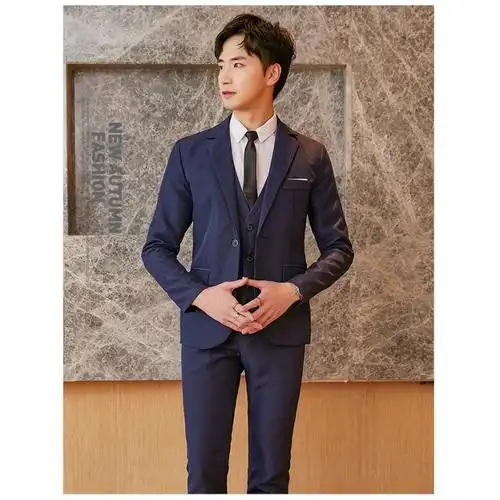 男士西服套装2024新款商务正装新郎伴郎结婚礼服西服西裤马甲套装