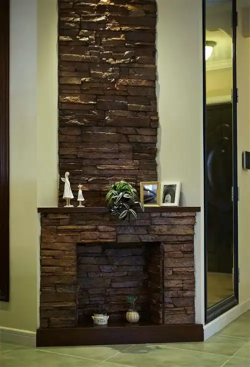 2018混搭风格室内装修砖砌壁炉图片