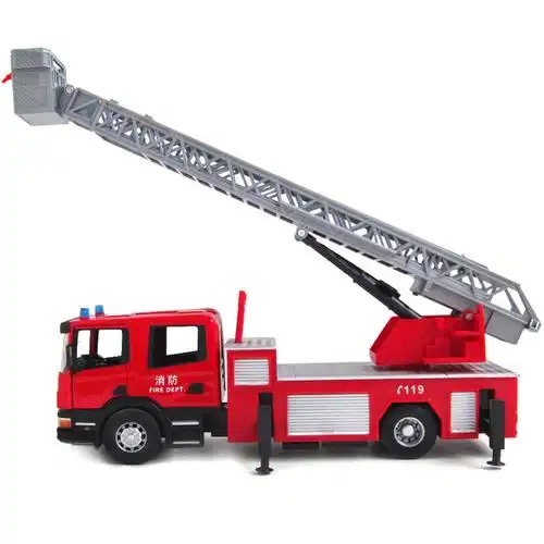 儿童玩具164大型云梯消防车合金汽车模型车男孩玩具礼物礼物