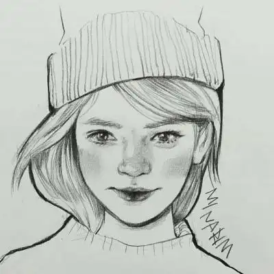 素描女生头像 by:minarim