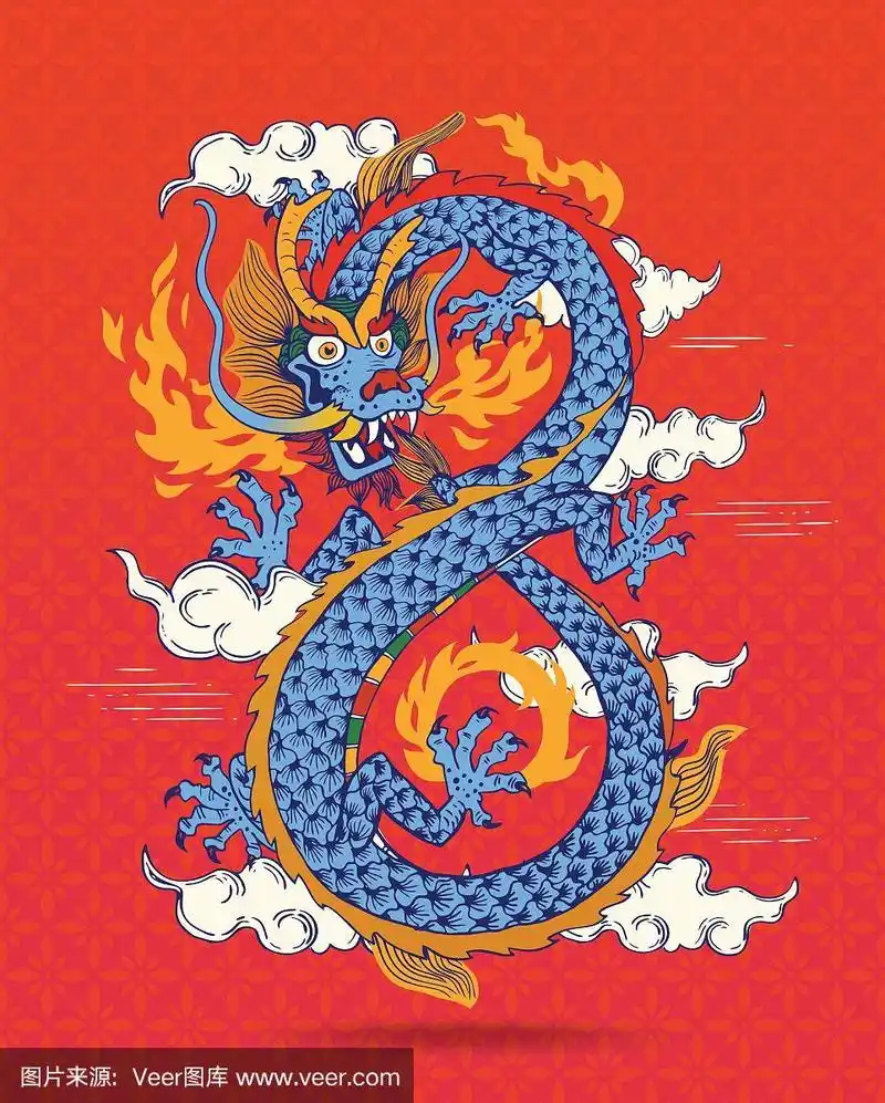 多彩的中国传统东方龙