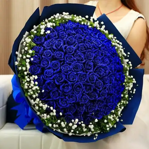 用心守护-99支精品蓝玫瑰