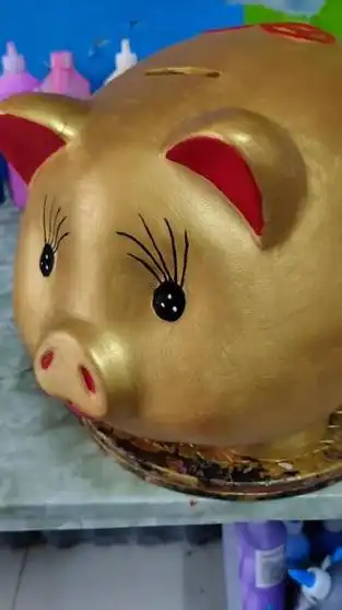 金猪抱回家#石膏娃娃 #手工diy #原创 #亲手制作 #定格美好瞬间