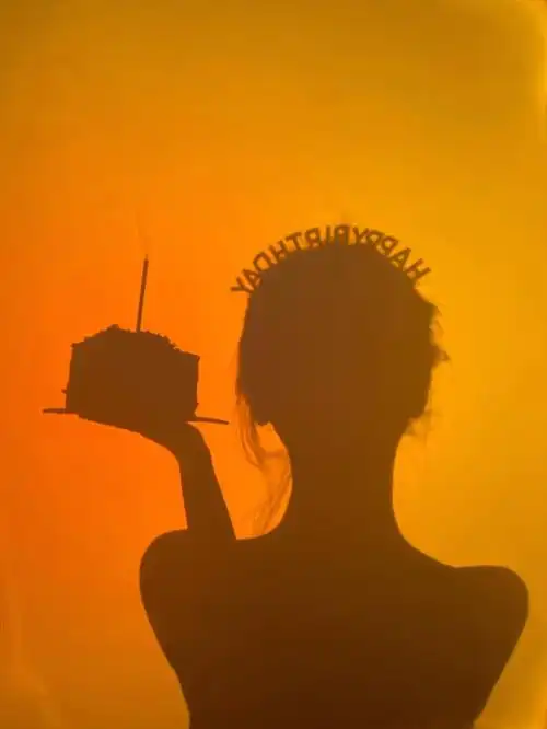 生日氛围感拍照日落灯