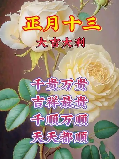 2023年2月3日正月十三早上好问候祝福动态表情图片 正月十三最新早安