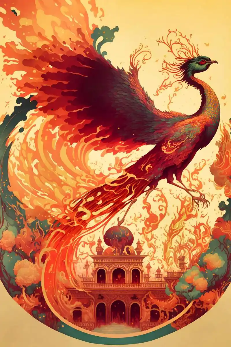 山海经祥瑞神兽之一的凤凰--象征吉祥和华贵#凤凰 #见者好运 - 抖音