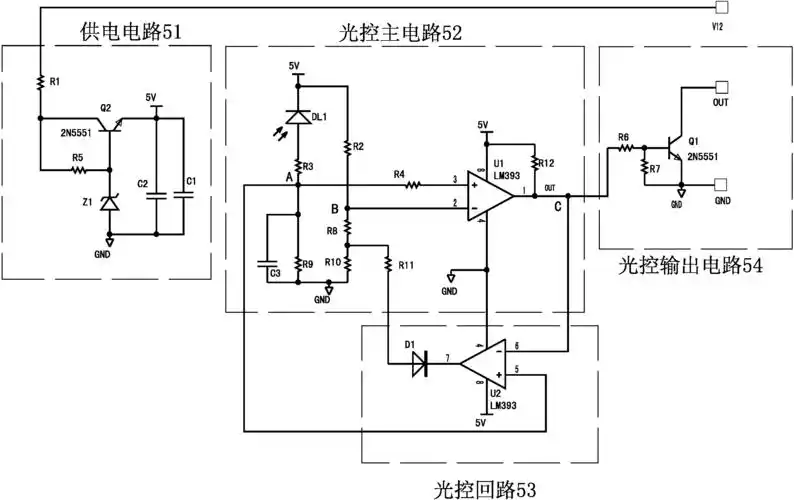 一种led灯的光控开关电路