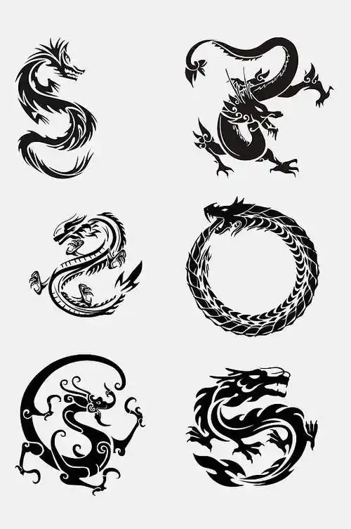 大气古典龙纹龙图腾免抠元素素材