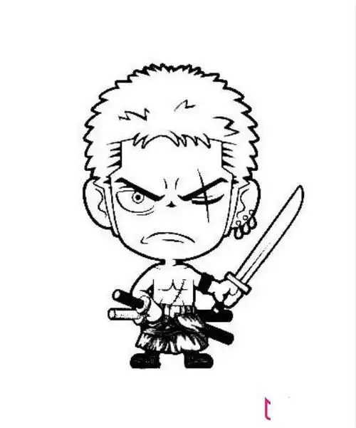 q版索隆简笔画-儿童简笔画大全