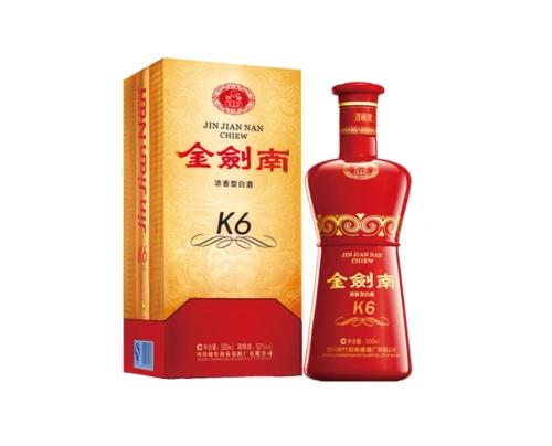 【一元起拍】剑南春金剑南k6浓香型52度500ml*6瓶