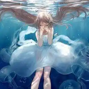 求坠入大海的图片或者是往海底沉下去的图最好是动漫的