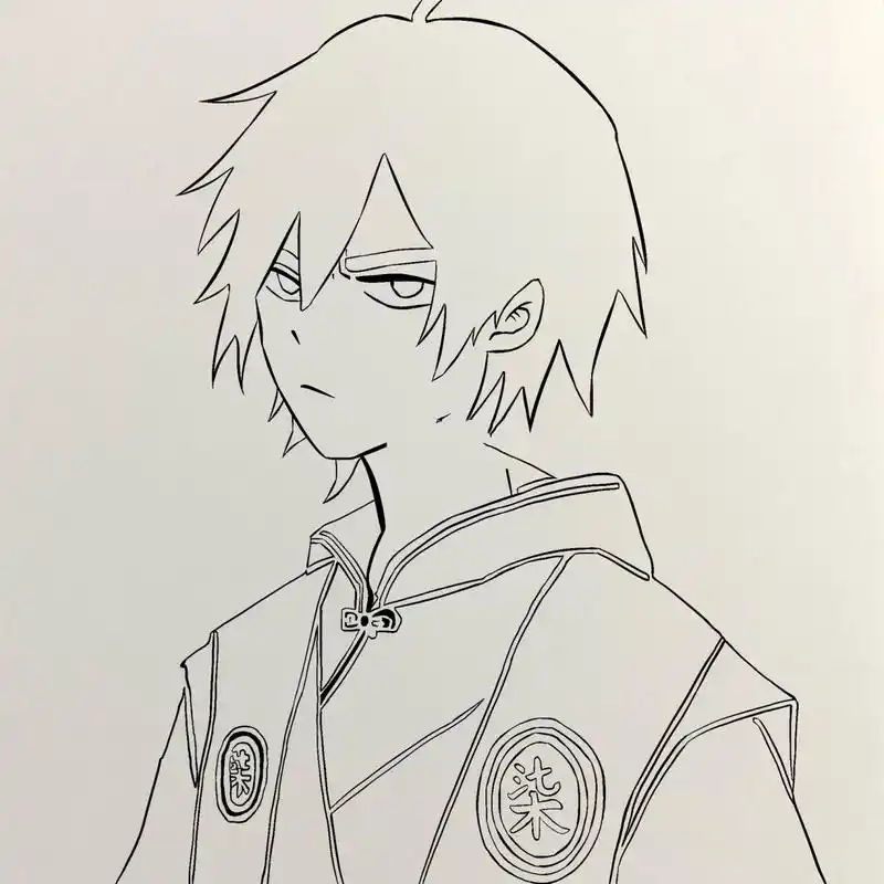 刺客伍六七绘画过程 比例为正方形 尺寸自定