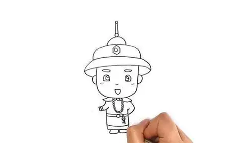 笔画步骤图解教程清朝第四位皇帝康熙简笔画清朝第四位皇帝康熙简笔画