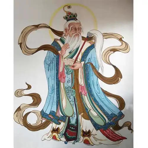 佛像画道教神像画家族供奉神像画寺庙道观壁画