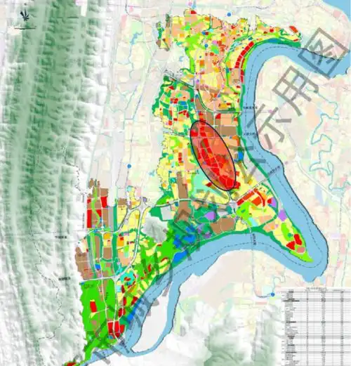 在大渡口区域版图上,我标准红色椭圆形的位置,现规划了大量的商业商务