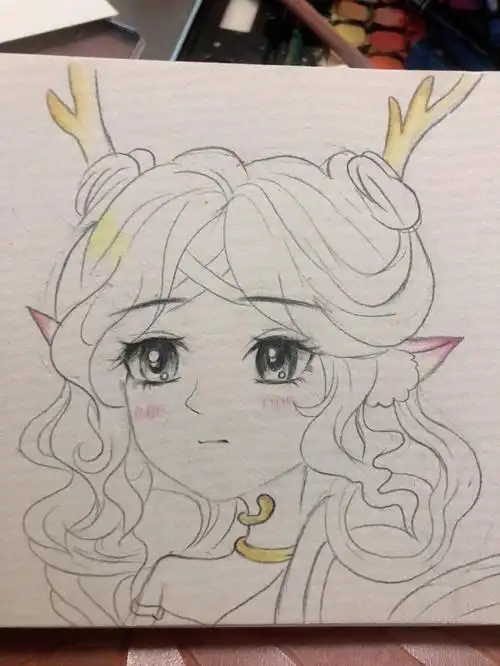 不得不说还是神鹿瑶瑶香哇#绘画过程  #王者英雄  #简笔画  #瑶  #瑶