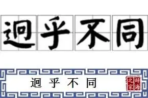 迥乎不同的意思和解释