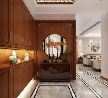宇信凯旋公馆新中式玄关效果图