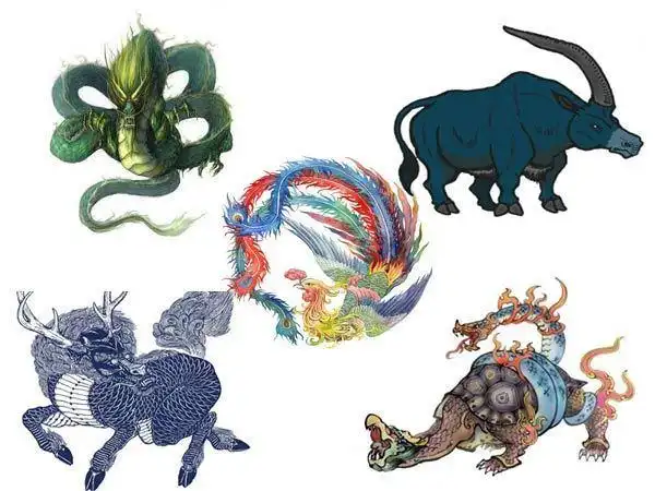 被定鼎仪式吸引来的五个神兽