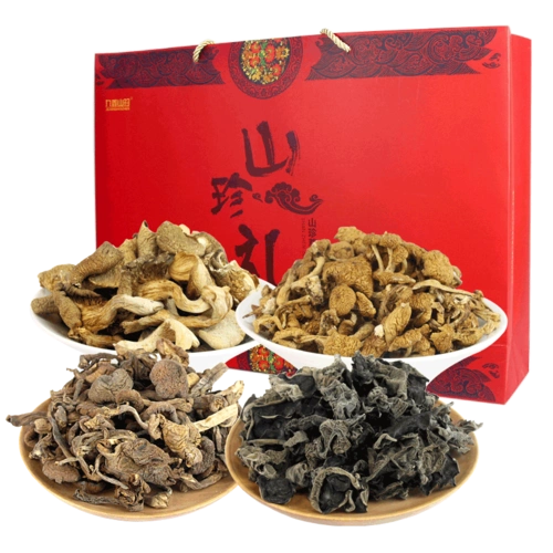 东北黑木耳礼盒_九鑫山珍干货礼盒东北特产组合食用菌黑木耳年货大