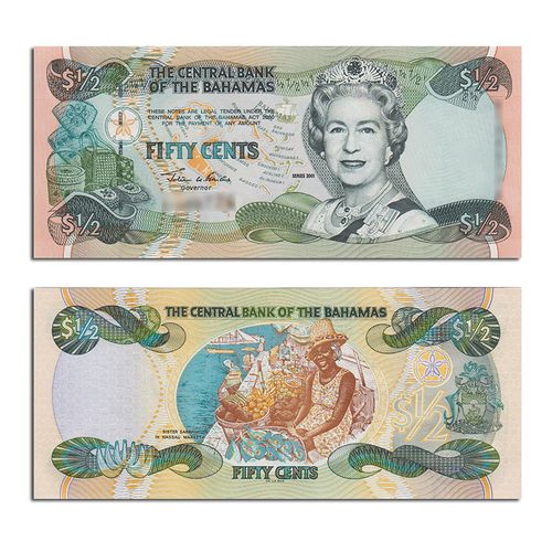 5)元 2001年 英女王头像钞 外国钱币 单张