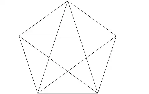 用cad命令绘制内部有五角星的正五边形