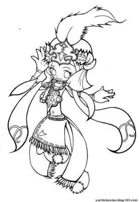 孙悟空黄袍怪简笔画