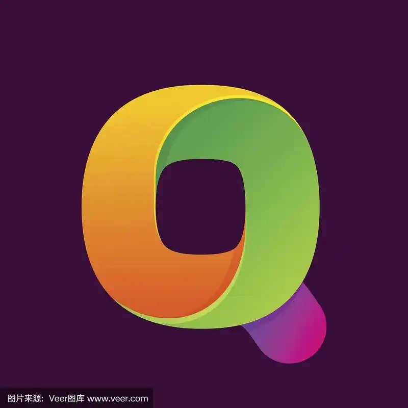 q字母一行彩色图标.