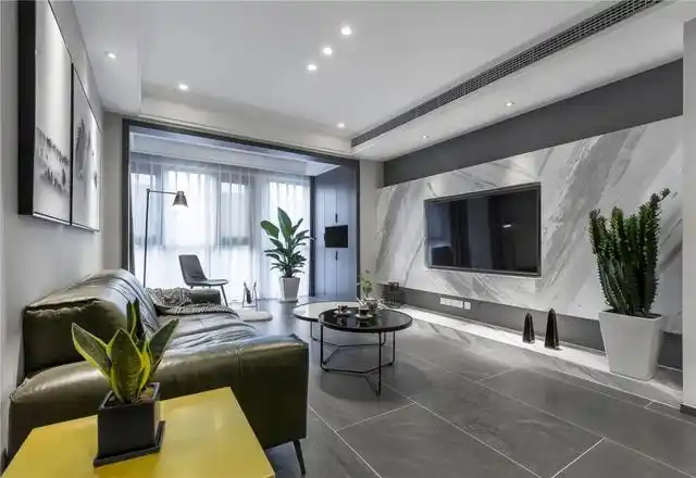 简约高级灰装修效果图,灰色装修风格效果图客厅 - 鸥美装修资讯