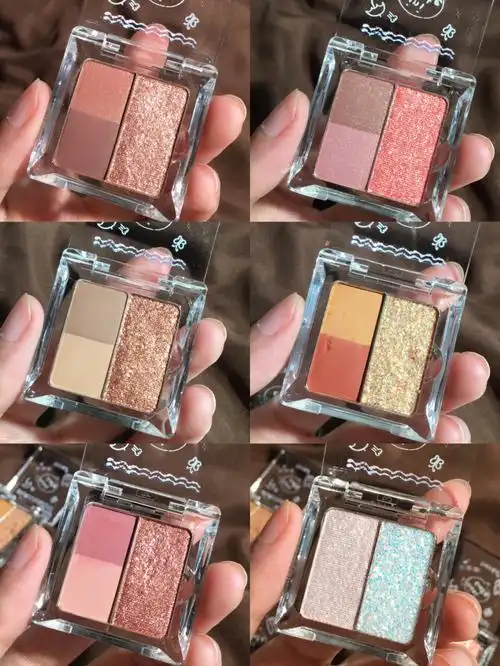 超可爱的迷你昙雅眼影试色合集一