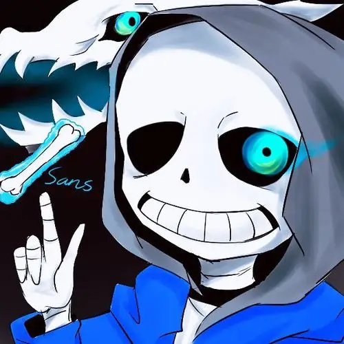 是八月份画的一个sans! sans太帅了呜呜呜为sans献出心脏!