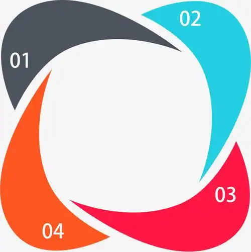 多彩环形png矢量元素