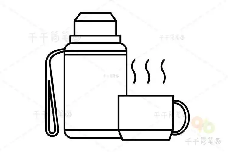 儿童保温杯怎么画简笔画