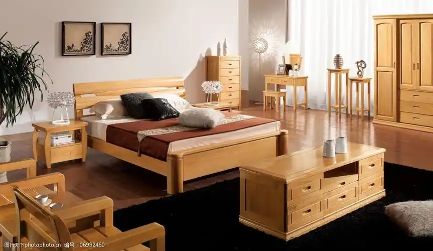 实木床图实木床背景