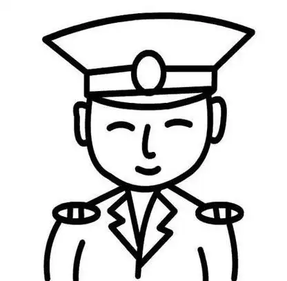 方形警察简笔画