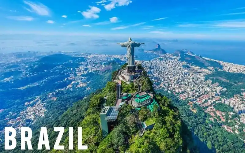 鸟瞰巴西里约热内卢 - 4k风景