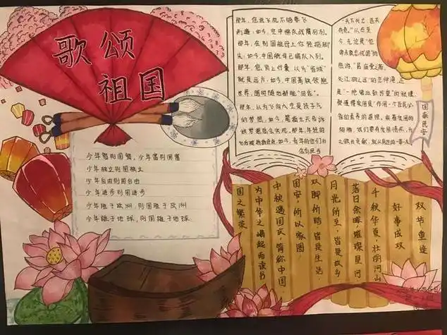 歌颂祖国诗词锦集手抄报歌颂祖国手抄报