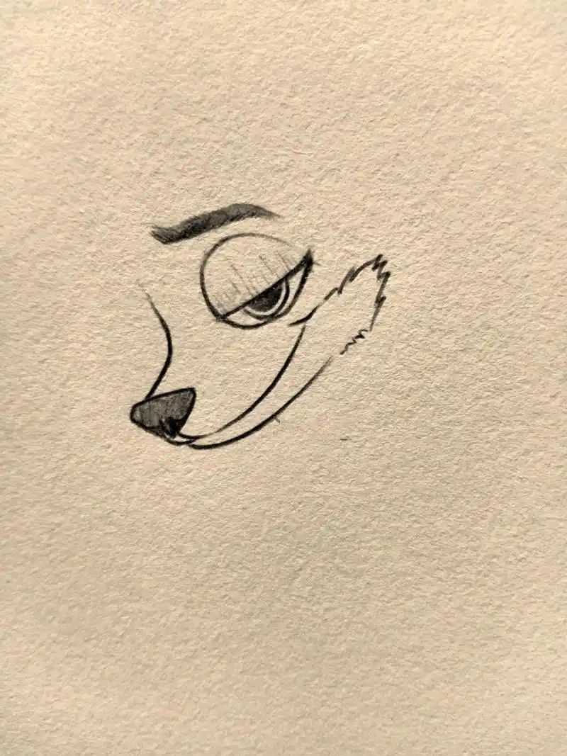 简笔画教程   ""尼克狐尼克你被捕了!""怎么了,伤了你的小心脏?