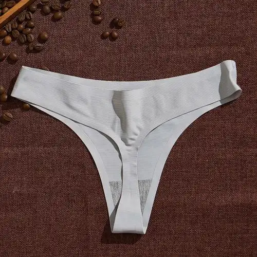 t字内裤女高腰丁字裤女冰丝无痕性感隐形一片内裤女运动健身瑜伽裤