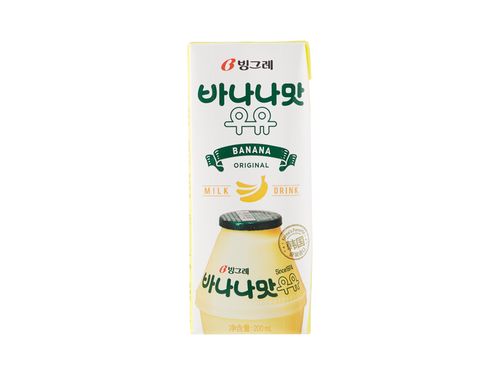 韩国进口宾格瑞香蕉味牛奶饮料200ml*24瓶香蕉牛奶包邮
