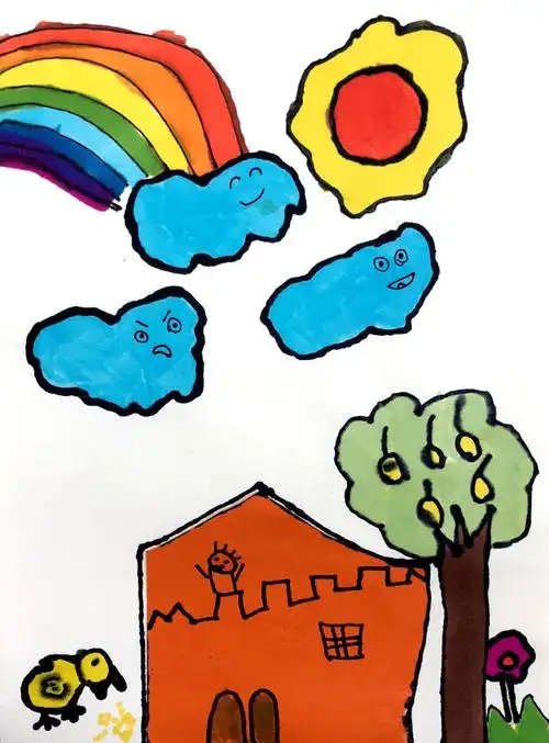 废旧纸片上的联想—蔚文小学一年级学生美术绘画作品小展示