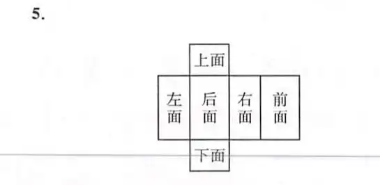 右图是左图长方体的展开图,请你将长方体的6个面标在相应的展开图中.
