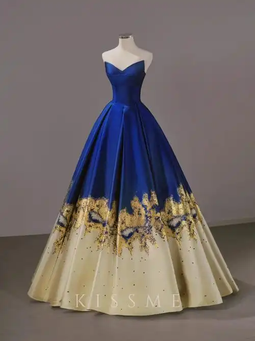 梦幻星空蓝晚礼服宁波婚纱