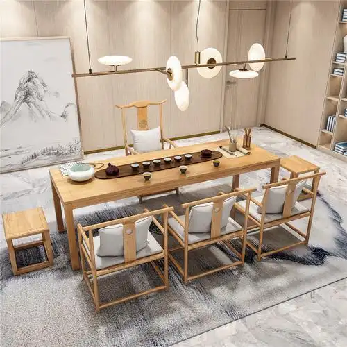 茶桌新中式简约洽谈办公室茶几茶台禅意现代茶室茶台