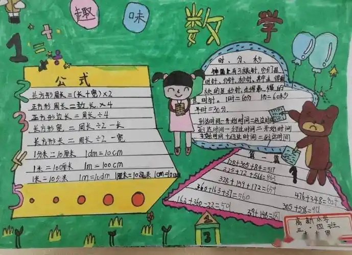 高小校园动态高新小学三年级趣味数学手抄报比赛
